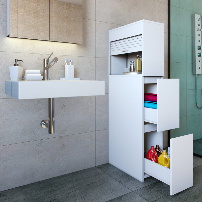 Anfernee Bathroom Cabinet, White