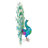 55"H Jumbo Sized Iron Majestic Peacock Statue