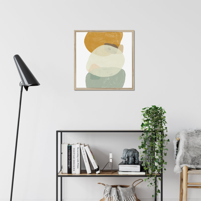Platelet III - Painting, Natural Wood Framed Paper Print, 55cm H x 55cm W