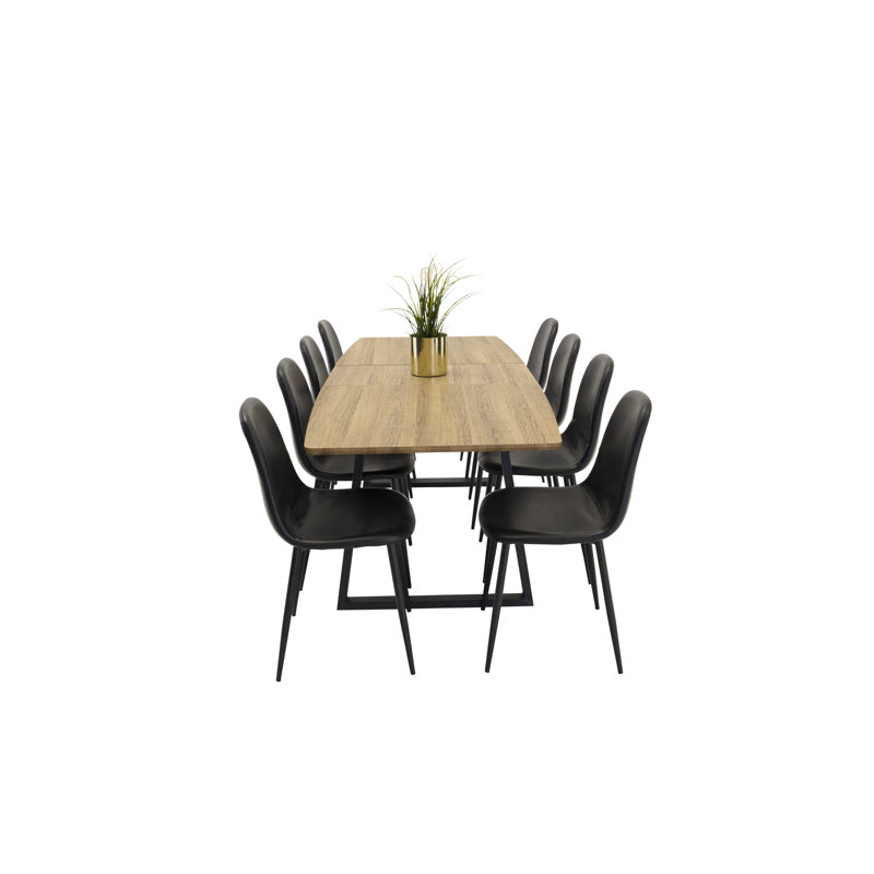 Nevis Butterfly Leaf Dining Set, Black