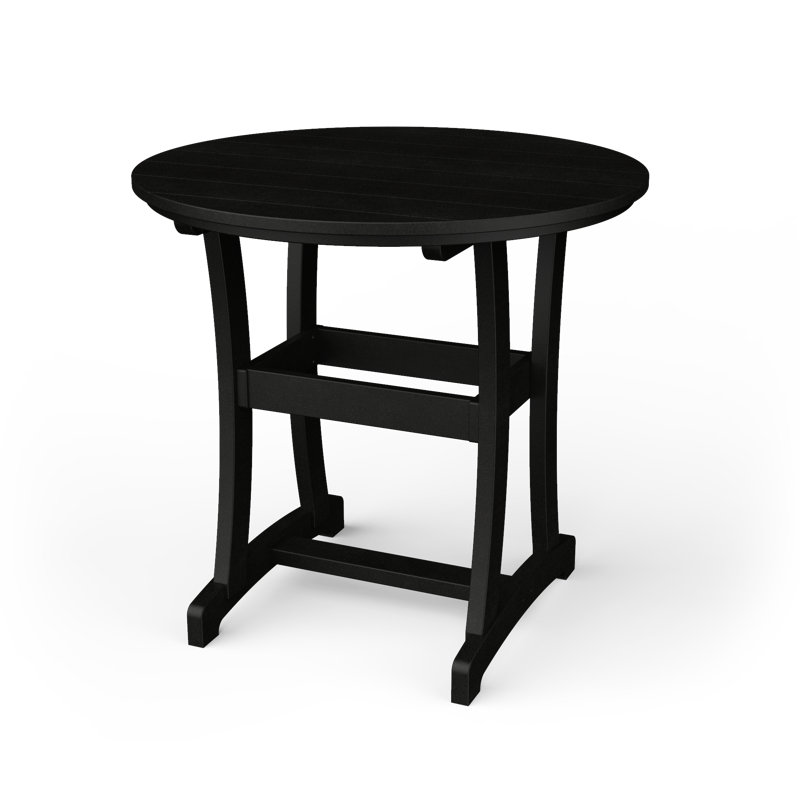 Table de bar Stella, H 42 po x l 42 po x P 42 po, Noir