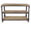 Console en bois brun à 2 tablettes