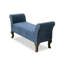 Banc de rangement en chenille bleue