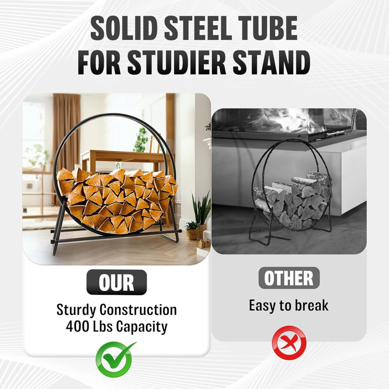 Metal - Firewood Log Rack - Round shape