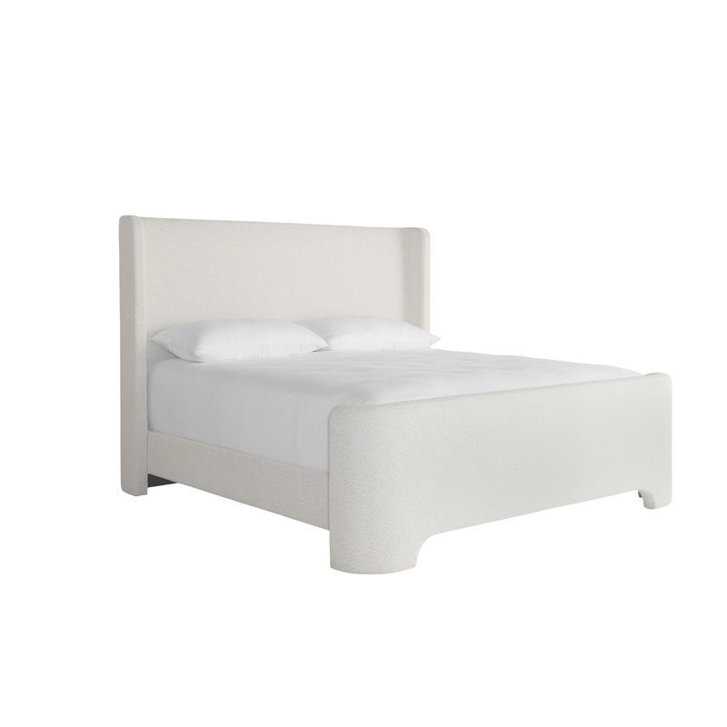 Ives Upholstered Wingback Bed, Copenhagen White, Queen