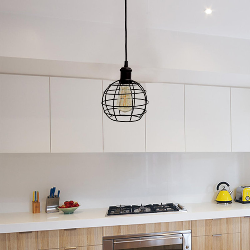 1 - Light Black LED Sphere Pendant