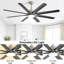 Ventilateur de plafond à profil bas de 66 pouces avec lumières à intensité variable et télécommande intelligente 6 vitesses-1307645584-1307645586