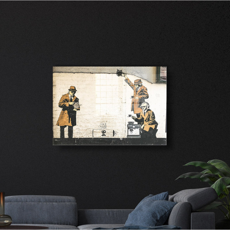 Stunning Decorative Tempered Glass Painting by Banksy, 19.7 x 27.6 inches | 100% Tempered Glass, Thickness: 0.16 inches | Unique Wall Art for Home or Office Decor, Durable & Stylish Design