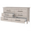 Commode 6 tiroirs, ensemble de 2