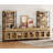 Modern TV Stand With 3 Tiers Bookshelf, Farmhouse Entertainment Center With 4 Drawers And Adjustable Shelf, Wooden Media TV Console With Glass Doors For Living Room-2133341429