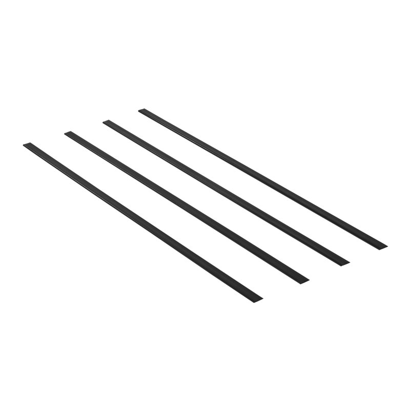 Lattes de clôture à mailles losangées avec verrouillage inférieur, longueur 174 cm (68,5 po), PEHD, paquet de 82, noires, conception à double paroi avec matériau résistant aux intempéries