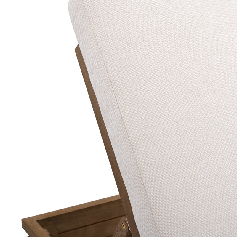 Chaise longue de patio en eucalyptus Priya