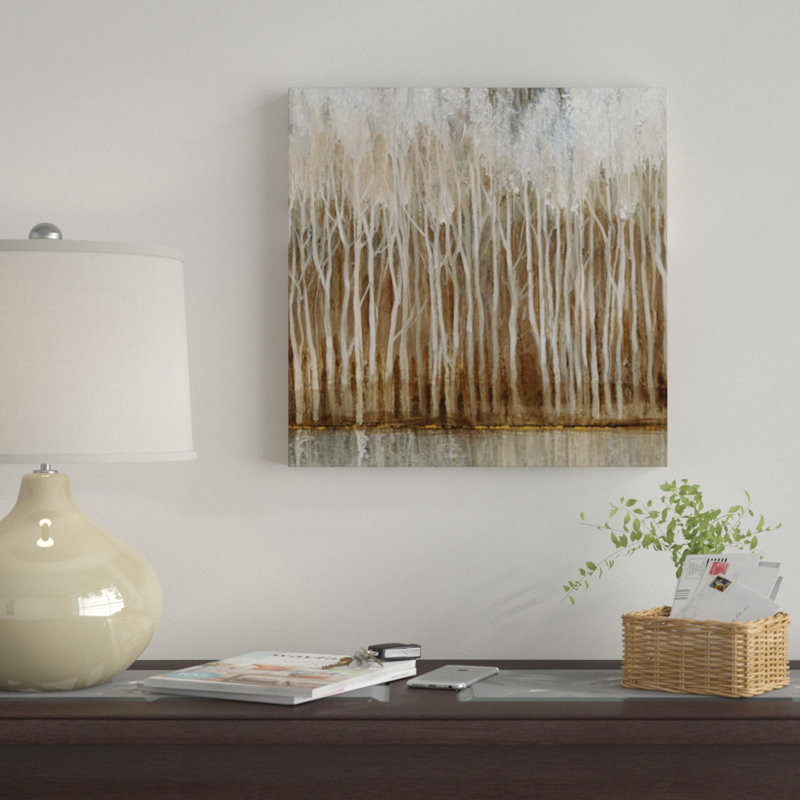 « whispering trees ii », impression sur toile, H 18 po x l 18 po x P 1,5 po, Toile tendue, Pas de tapis