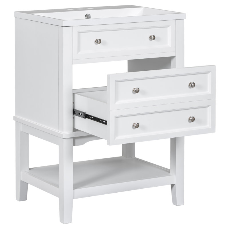 Meuble-lavabo 24 po avec lavabo en céramique