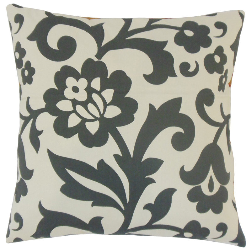 Housse de coussin en coton Fisseha, H 18 po x l 18 po, Colombe, Housse de coussin seulement - sans insert