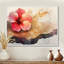 Chyanne fleurs d'hibiscus sur bois - art mural d'hibiscus pour le salon-344024412-344024410-344024401