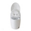 Toilette intelligente unique, toilette une pièce avec bidet intégré, siège d'auto ouverture / fermeture de toilette intelligent. Toilette bidet avec sécheuse et eau chaude. Blanc-129934121