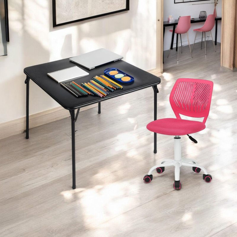 Ensemble de bureau compact pliable et de chaise réglable - Conception peu encombrante pour les espaces de travail, d'étude ou de création à distance
