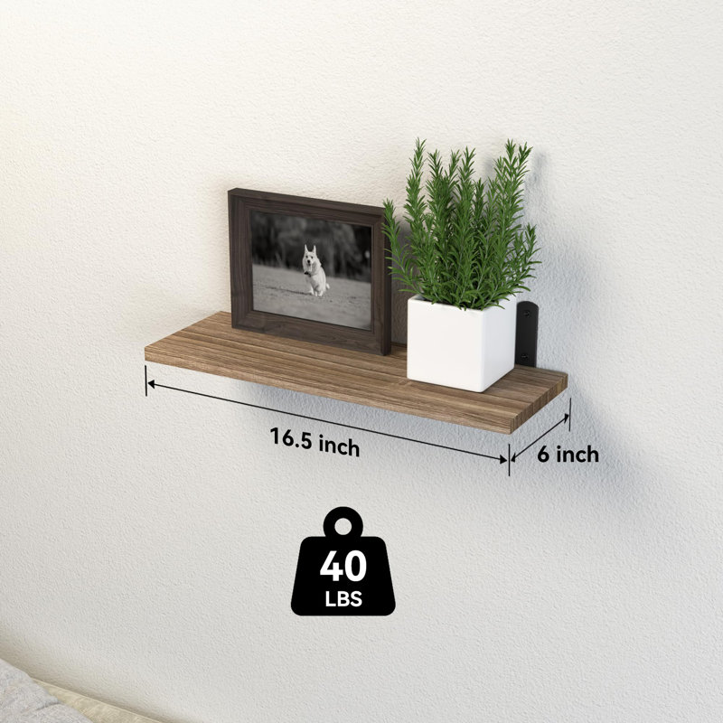 Stojadin Square Floating Shelf, Rustic Brown
