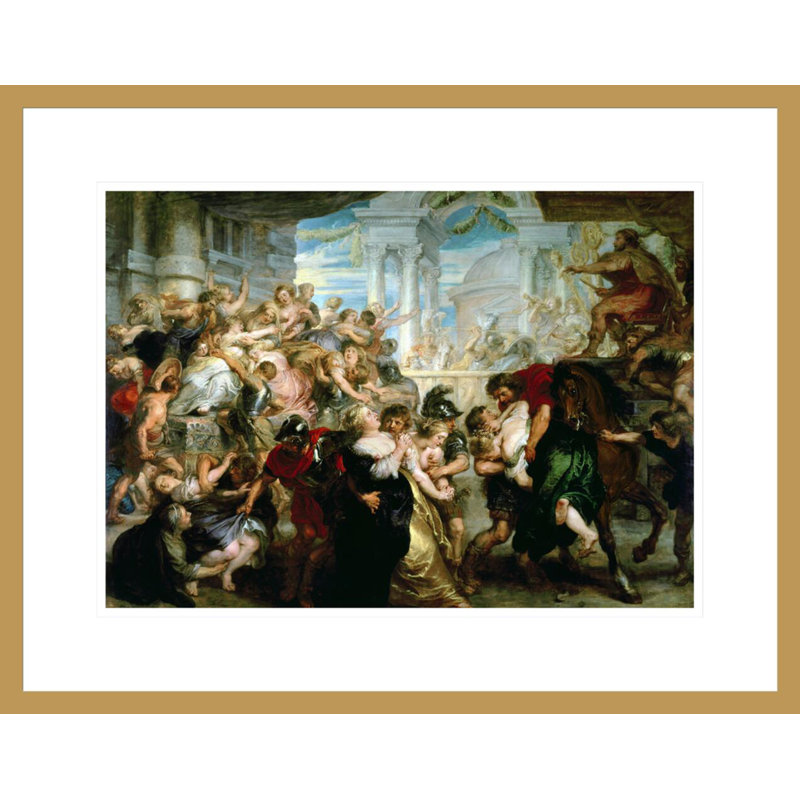 «The Rape of the Sabine Women» par Peter Paul Rubens, impression giclée encadrée, H 17,1 po x l 21,75 po