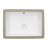 22"X15.5" White Ceramic Rectangular Undermount Bathroom Sink With Overflow