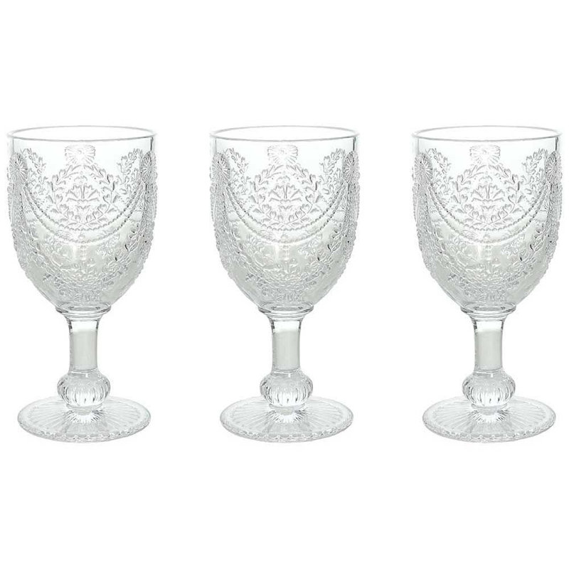 10 oz. Ensemble de verres à pied, Blanc
