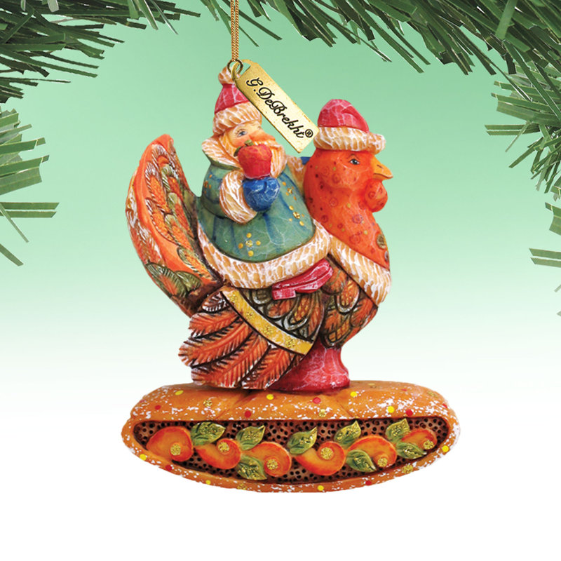 Derevo 4'' Handmade Hanging Figurine Ornament