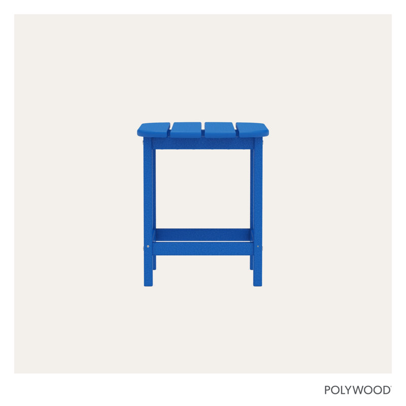 POLYWOOD South Beach 18" Side Table, Pacific Blue