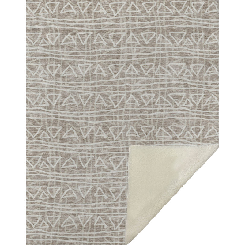 Jeté bohémien Addison Sherpa ASB730, Taupe
