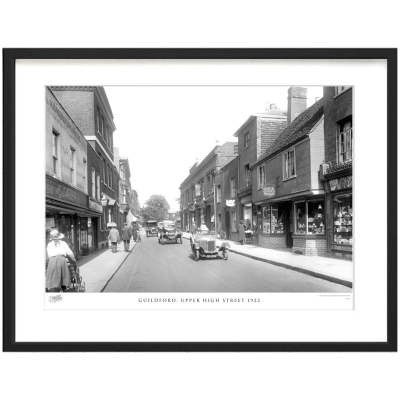 Guildford, Upper High Street 1922 by Francis Frith - Single Picture Frame Print, 60cm H x 80cm W x 2.3cm D