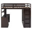 Lit mezzanine avec tiroirs, bureau et garde-robe-662421410