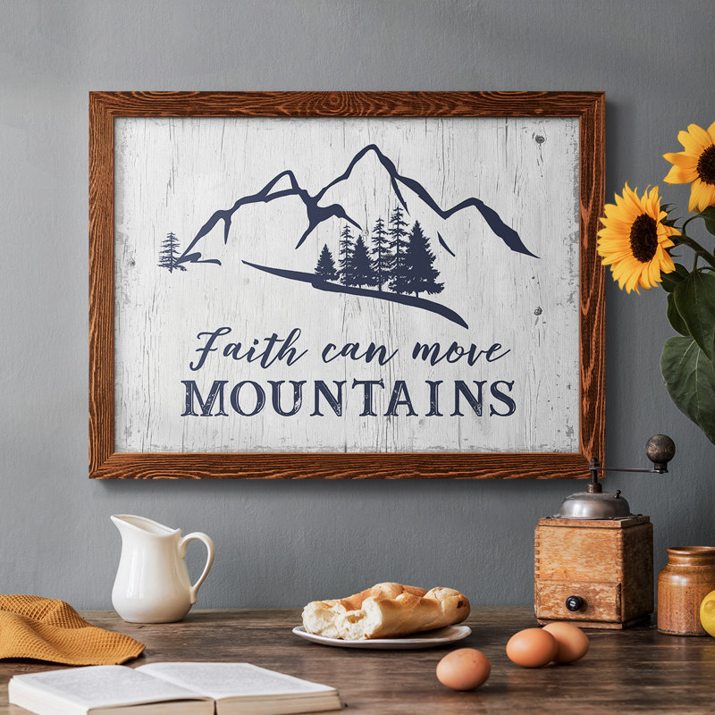 «Move Mountains», reproduction sur toile encadrée, Érable, H 28 po x l 42 po x P 1,5 po