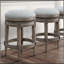 Tabouret de bar pivotant sans dossier de 26 po de hauteur, gris vieilli, 1 pièce-202297325