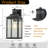 1 Light H16 In. Farmhouse Outdoor Wall Lantern Wiht Motion Sensor In Matte Black Modern Exterior Wall Sconce With Clear Glass For Porch Courtyard