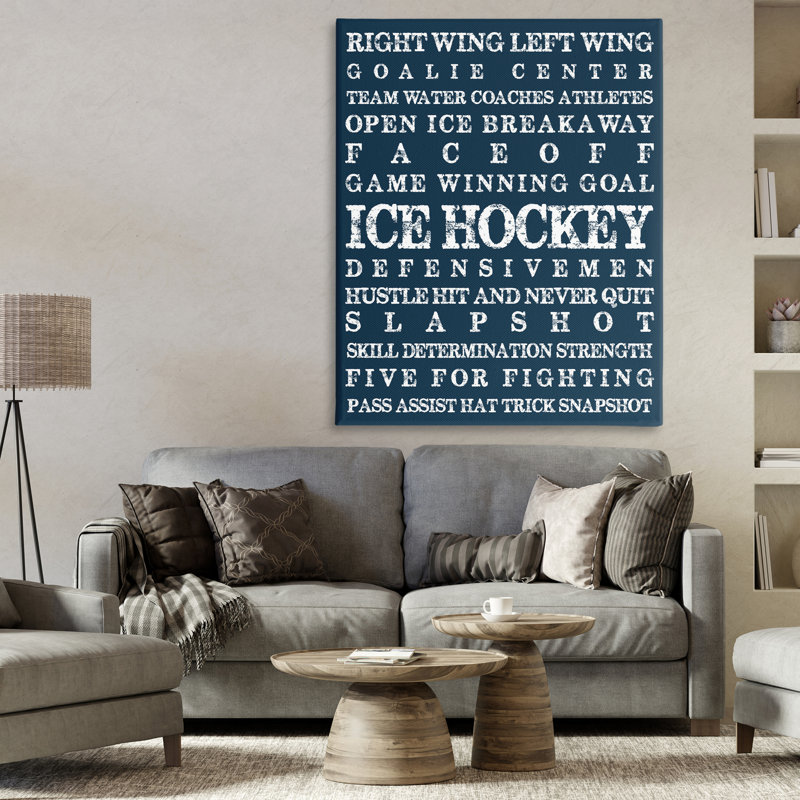 «Ice Hockey Expressions», conception par Melody Hogan, H 48 po x l 36 po