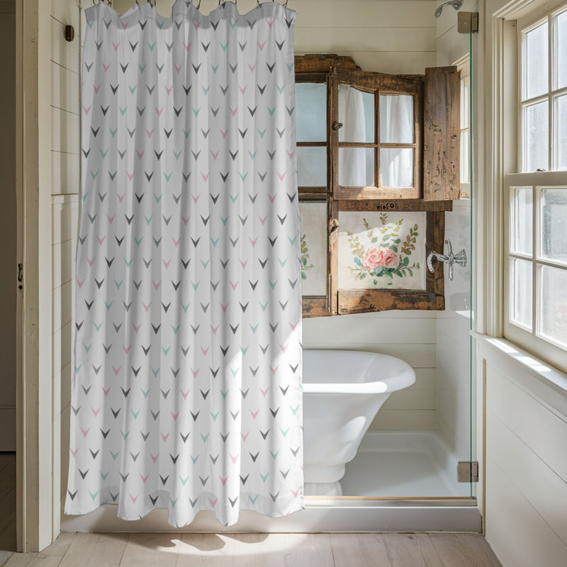 Rideau de douche Trendy Grid_0119, H 74 po x l 71 po