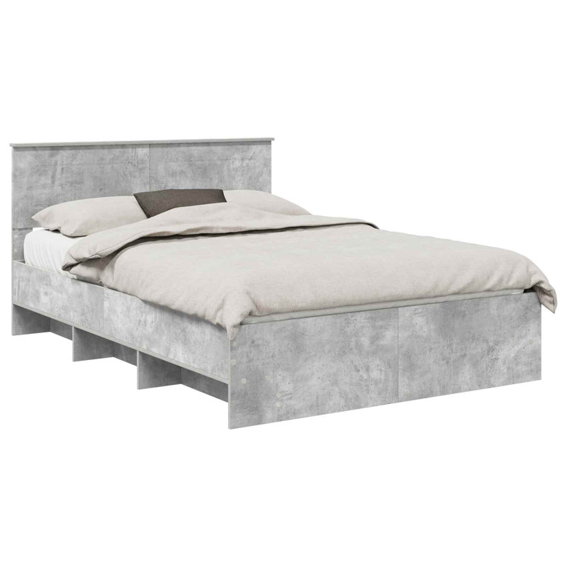Bed, European Double (140 x 200 cm), Concrete Grey