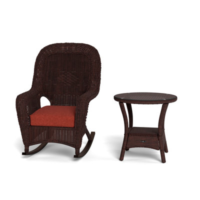 Sea Pines Outdoor Rocking Wicker/Rattan Chair with Cushions by Tortuga Outdoor