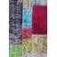 Tapis rouge / gris / bleu unique 9 pi 11 po x 13 pi 6 po Overdye