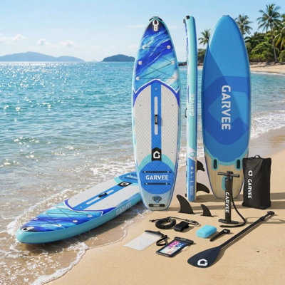 11FT Inflatable Stand Up Paddle Board Set with Wide Non-Slip Deck, Tri-Fin Design & Full Accessories for Adults and Teens