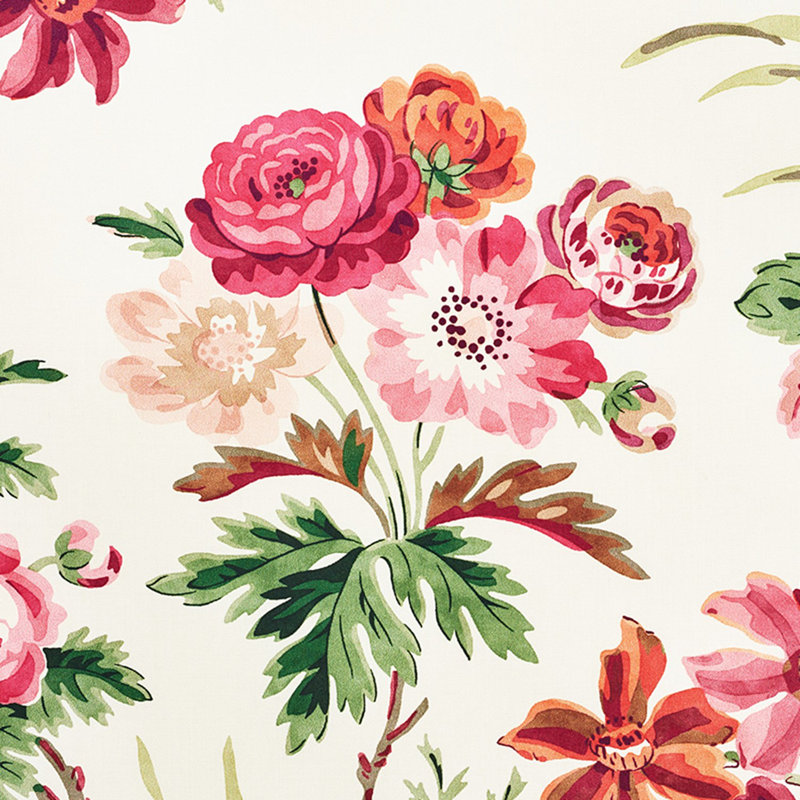 Cecil Chintz Fabric, Rose
