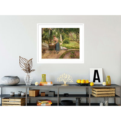 «Washeratrice at Eragny» par Camille Pissarro, impression giclée encadrée
