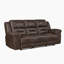 Canapé inclinable manuel double en microfibre polie Hamison de 91,5 po avec coussins en mousse haute densité et siège renforcé en métal-1885374942