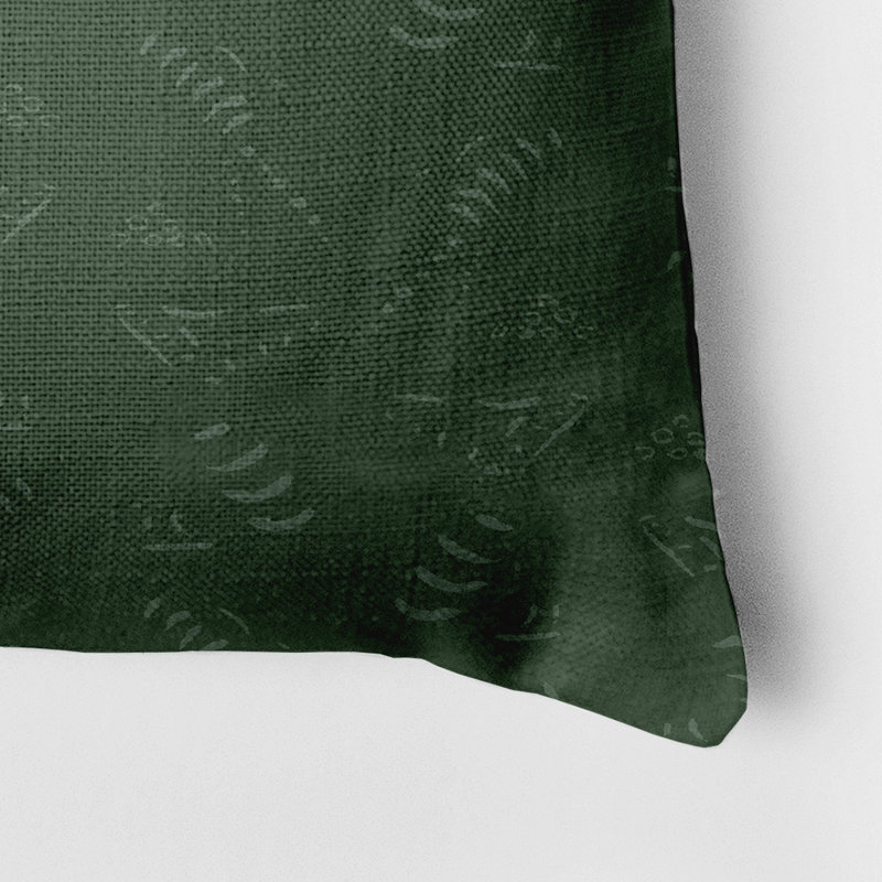 Housse de coussin carrée extérieure/insert, Vert