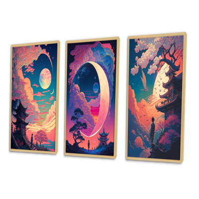 " Magic Mythical Visions Of Ancient Legends I " 3 - Pieces