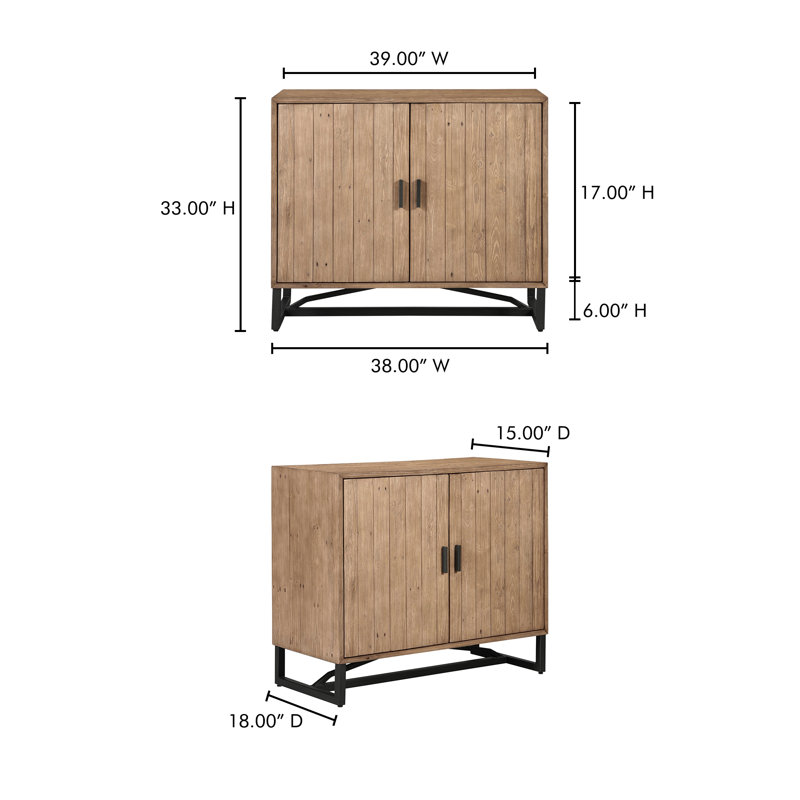 SIERRA 2 DOOR CABINET BLACK, Brown