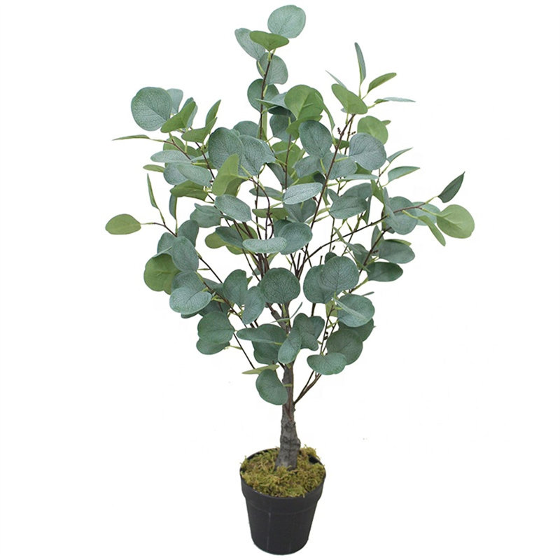 215.9cm Faux Eucalyptus Plant in Pot Liner