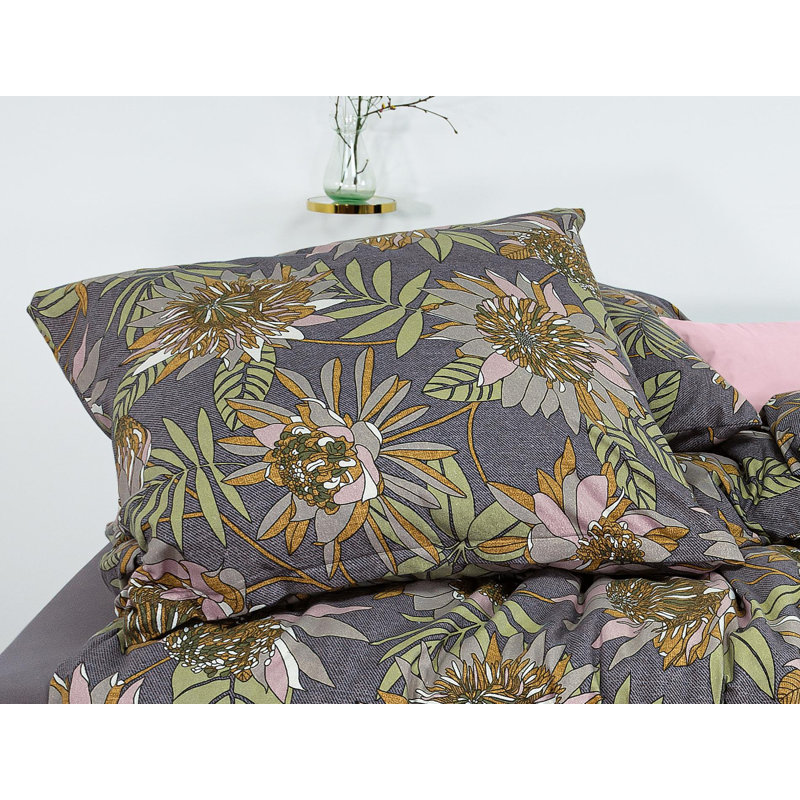 Feel Cotton 32 TC Modern & Contemporary Duvet Cover Set, 155 x 220cm - 1 Pillowcase (80 x 80 cm), Green