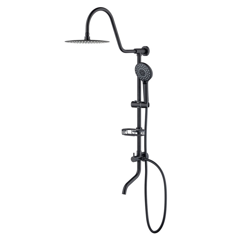 Complete Shower System, Matte Black