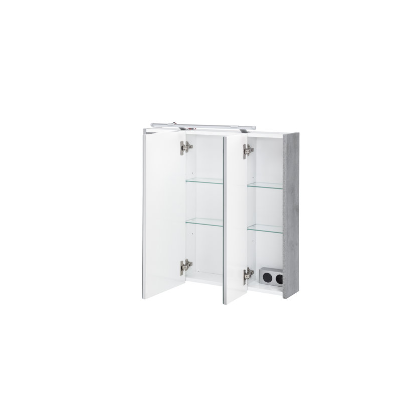 70 cm x 75 cm Dorina Mirror Cabinet with LED Lighting